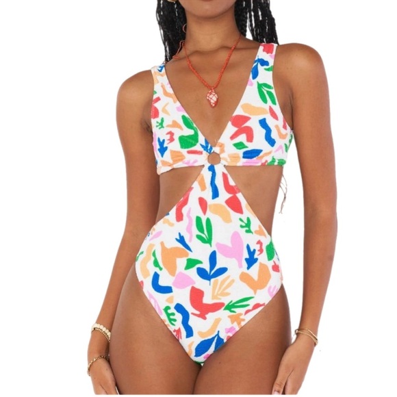 Show Me Your MuMu Other - New Show Me Your Mumu Cove Cut out 1 piece Colorful Halter Swimsuit